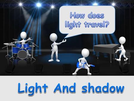 The thing that makes light is called the source. The thing that sees the light is called the receiver. But how does the light get to my eyes? a) Straight.