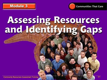 Community Resources Assessment Training 3-1. Community Resources Assessment Training 3-2.