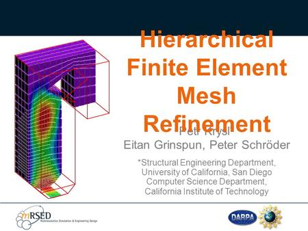 Petr Krysl* Eitan Grinspun, Peter Schröder Hierarchical Finite Element Mesh Refinement *Structural Engineering Department, University of California, San.