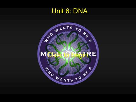 Unit 6: DNA Click to begin During DNA replication, which of the following segments would be complimentary to the segment CCAATA A.) CCAATA B.) AACCGC.