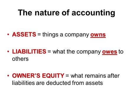 The nature of accounting