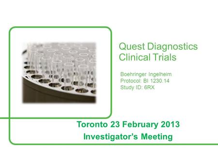 Quest Diagnostics Clinical Trials