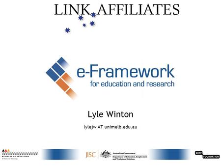 Linking research & learning technologies through standards 1 Lyle Winton lylejw AT unimelb.edu.au.