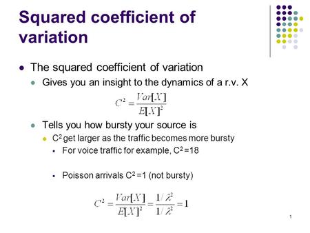 Squared coefficient of variation