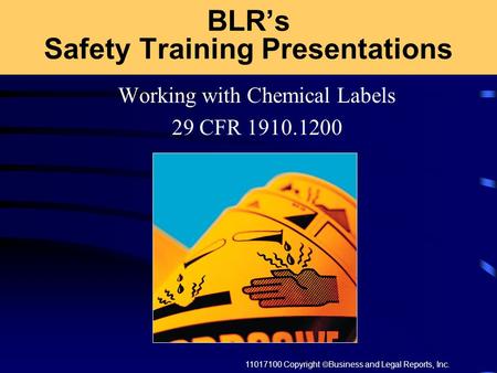 BLR’s Safety Training Presentations