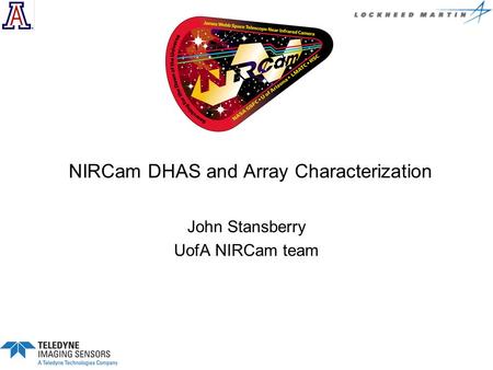 NIRCam DHAS and Array Characterization