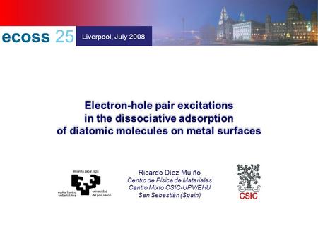 Electron-hole pair excitations in the dissociative adsorption