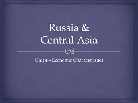 Unit 4 – Economic Characteristics.   What is the major crop in the Fertile Triangle region? Wheat.