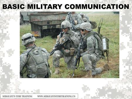 BASIC MILITARY COMMUNICATION