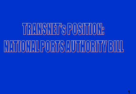 Submission to: Portfolio Committee on Transport 26 February 2003 1 Presented by Transnet Chairman: Dr. B A Khumalo Group Chief Executive: Mr. M E Mkwanazi.