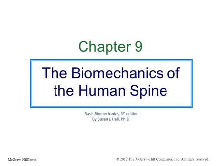 The Biomechanics of the Human Spine