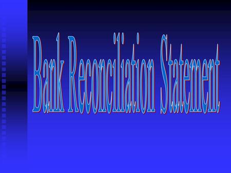 Bank Reconciliation Statement