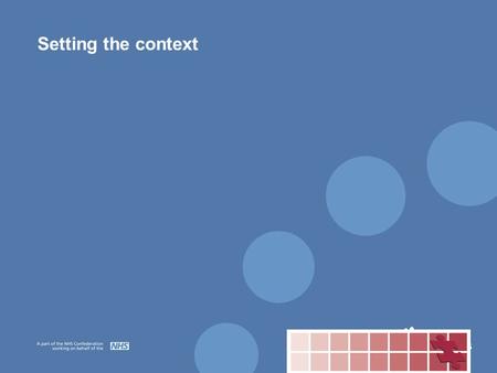 Setting the context. NHS Plan and PPF Modernising the health service Increasing investment.