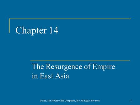 The Resurgence of Empire in East Asia