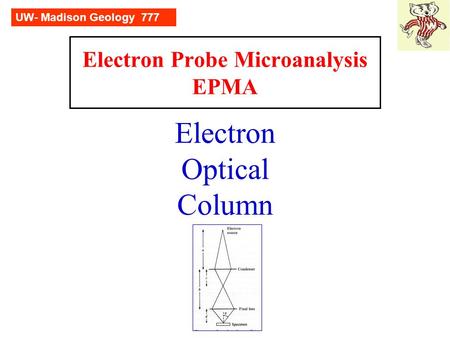 Electron Probe Microanalysis EPMA Electron Optical Column UW- Madison Geology 777.