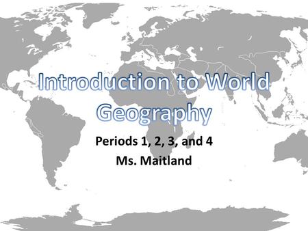 Introduction to World Geography