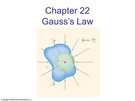 Chapter 22 Gauss’s Law Chapter 22 opener. Gauss’s law is an elegant relation between electric charge and electric field. It is more general than Coulomb’s.