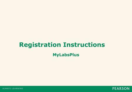 Registration Instructions