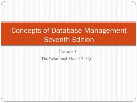 Concepts of Database Management Seventh Edition