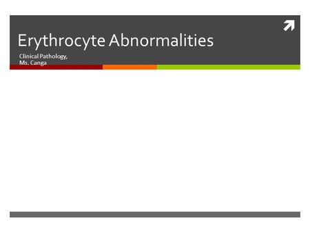 Erythrocyte Abnormalities