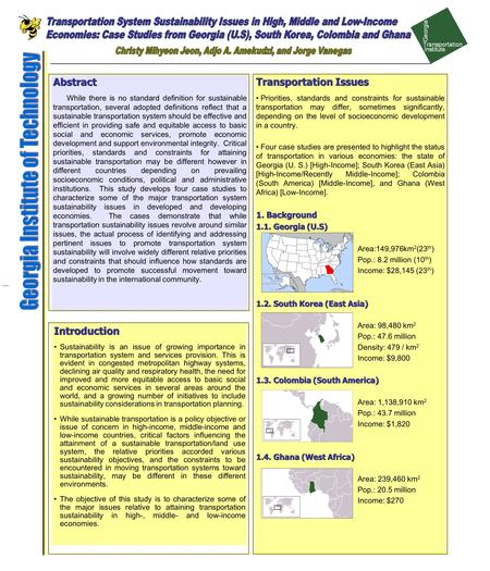 Abstract While there is no standard definition for sustainable transportation, several adopted definitions reflect that a sustainable transportation system.