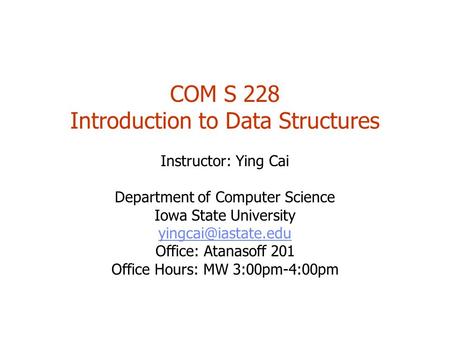 Introduction to Data Structures