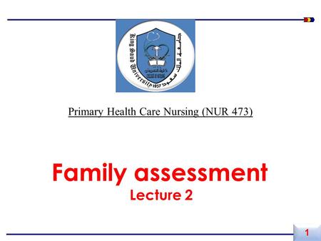 Primary Health Care Nursing (NUR 473)