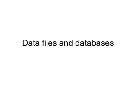 Data files and databases. Need a control to browse to a file Standard controls for drive folder and list not much use The CommonDialogs control offers.