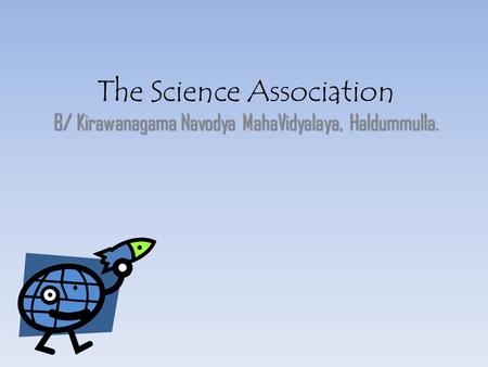 The Science Association B/ Kirawanagama Navodya MahaVidyalaya, Haldummulla.