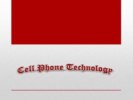 HOW THEY WORK A cell phone is basically like a A cell phone uses one frequency to talk and another to listen When you make call, When you talk the cell.