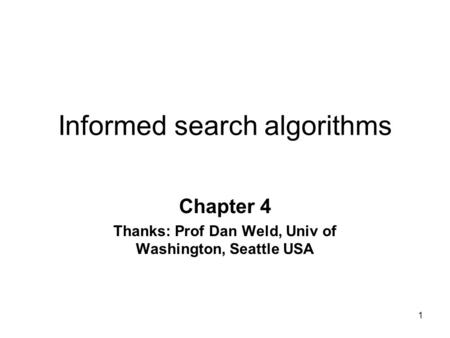 Informed search algorithms