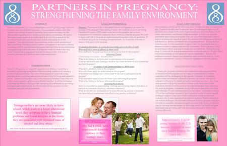 OVERVIEW Partners in Pregnancy is a community program aimed at giving young couples the resources they need with their pregnancy. Young pregnant couples.