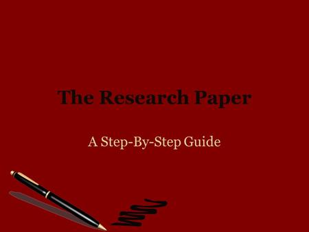 The Research Paper A Step-By-Step Guide. Step Three Thesis Statements.