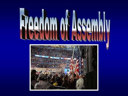 Protection of Freedom of Assembly Without this freedom, there would be no interest groups and no political parties.