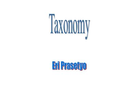 Definition of a taxonomy “System for naming and organizing things into groups that share similar characteristics” Taxonomy Architectures Applications.