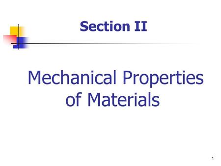 Mechanical Properties of Materials