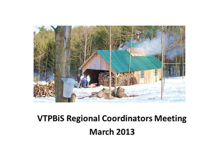 VTPBiS Regional Coordinators Meeting March 2013. Agenda Using the SAS as a tool to assess and address staff buy-in BoQ Procedure Update New Information.