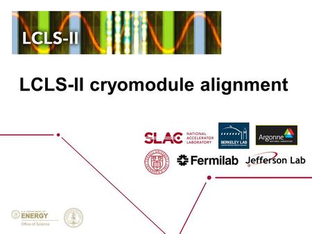 LCLS-II cryomodule alignment. 2 Wednesday meeting, 6/17/2015 Topics Alignment of Components inside the CM Tunnel Network Tolerances LCLS-II cryomodule.