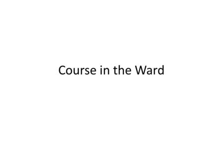 Course in the Ward. 1 st Hospital Day Patient presented with respiratory distress and fever. Given oxygen supplementation at 4-5 liters per minute via.