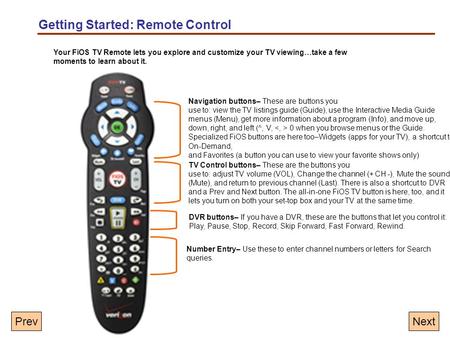 Getting Started: Remote Control