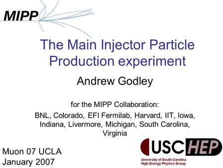 The Main Injector Particle Production experiment