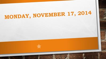 MONDAY, NOVEMBER 17, 2014. AGENDA 1. WARM-UP QUESTIONS 2. CNN STUDENT NEWS 3. MAP REVIEW OF SOUTHERN AND EASTERN ASIA 4. CHINA’S POLLUTION PROBLEM DOCUMENTARY.