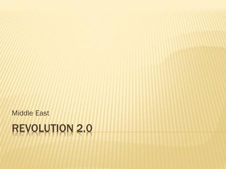 Middle East.  Identify causes of the Arab Spring.  Explore the role of social media in the uprising.  Identify the connection to other protests in.