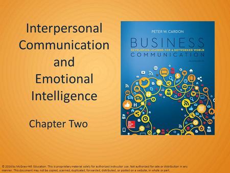 Interpersonal Communication and Emotional Intelligence