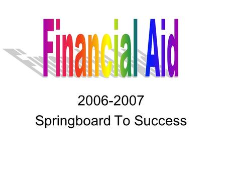 2006-2007 Springboard To Success. 2 Not Financially Cleared? Food Card won’t work The only thing you can do in the library Can’t use any facilities Can’t.