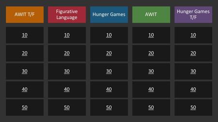 You can type your own categories and points values in this game board. Type your questions and answers in the slides we’ve provided. When you’re in slide.