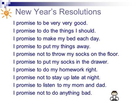 New Year’s Resolutions