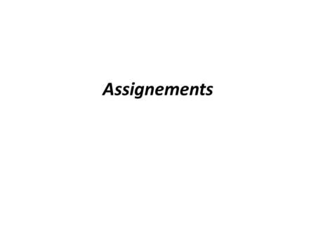 Assignements. CSC343: Intro. to Databases2 Exercise 1 Superkeys: Candidate keys: Primary key: