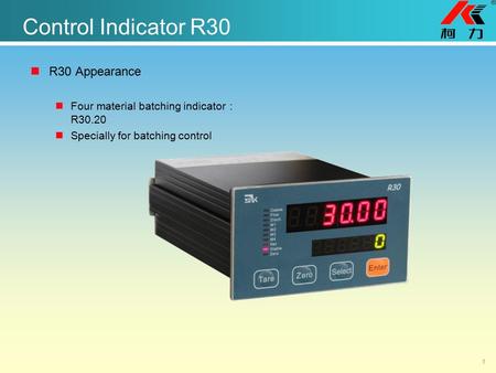 Control Indicator R30 R30 Appearance