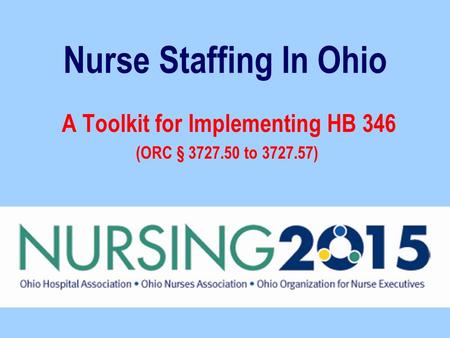 A Toolkit for Implementing HB 346 (ORC § to )